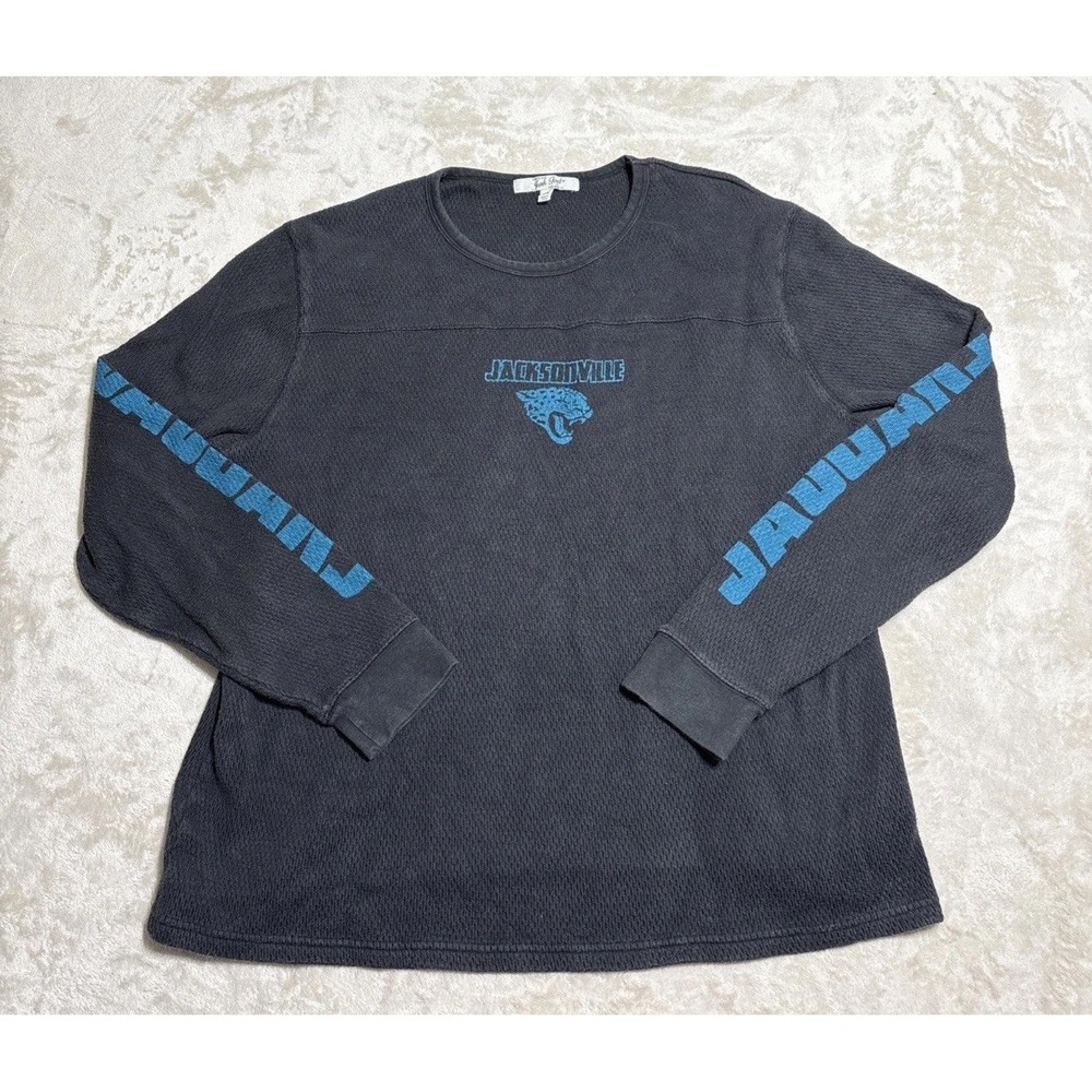 Junk Food Jacksonville Jaguars Mens 2XL Black Waffle Thermal Long Sleeve Shirt